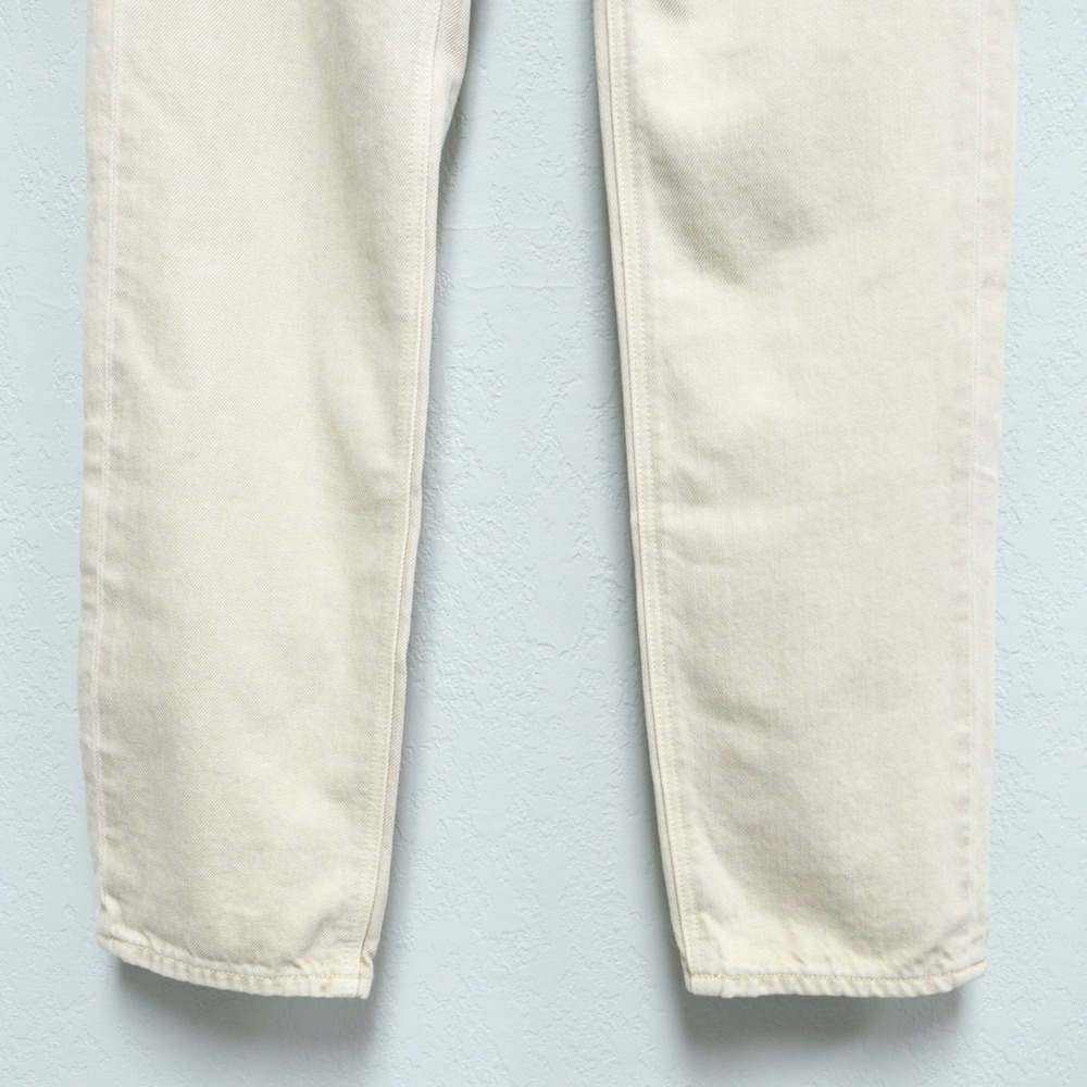 NWT American Eagle Mom Straight Leg Jean Size 2 X-Long Cream High Rise Neutral - Picture 3 of 13